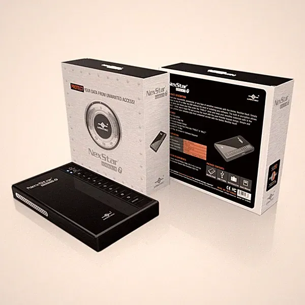 Lot 2 Vantec NexStar Vault - SATA Hard Drive Portable Data Security Enclosure