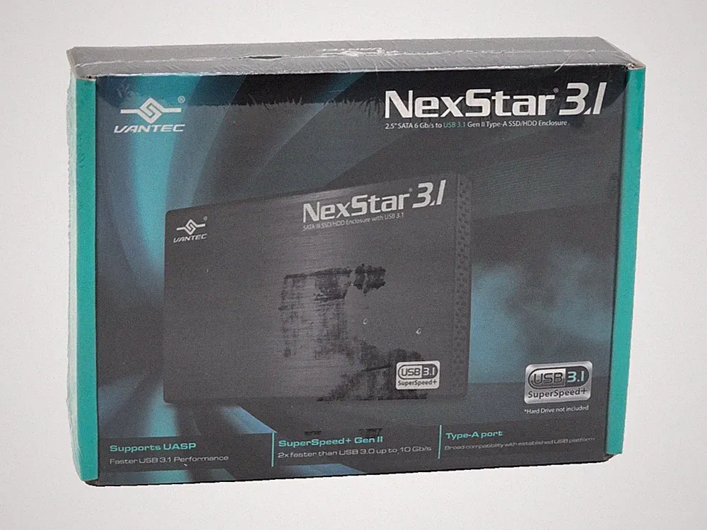 Vantec NexStar 3.1 NST-370A31-BK | 2.5" SATA III to USB 3.1 Gen II Enclosure
